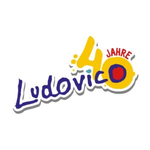 Ein großer Schriftzug Ludovico 40 Jahre.
