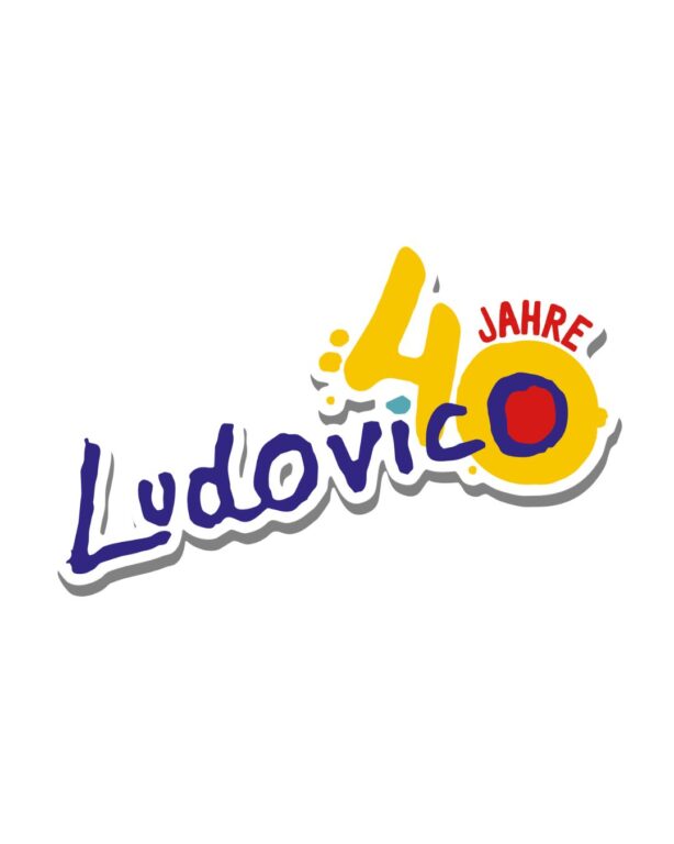 Ein großer Schriftzug Ludovico 40 Jahre.